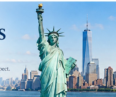 New York City skyline and Statue of Liberty